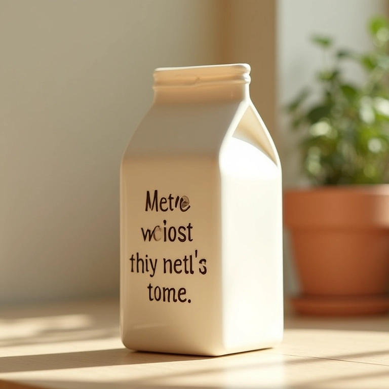 Vaso de crochê com mensagem inspiradora.