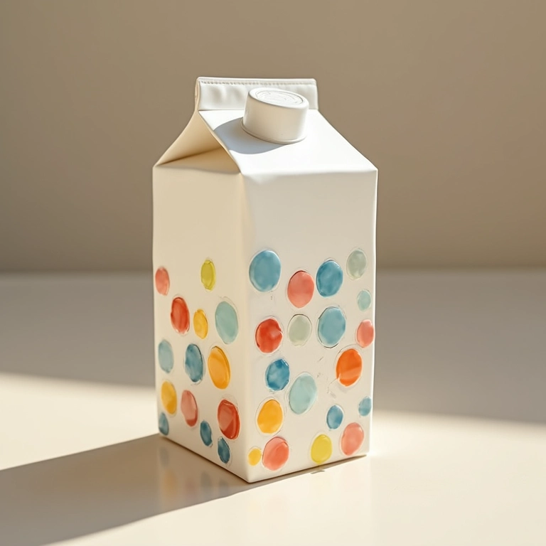 Vaso de crochê com mosaico colorido.