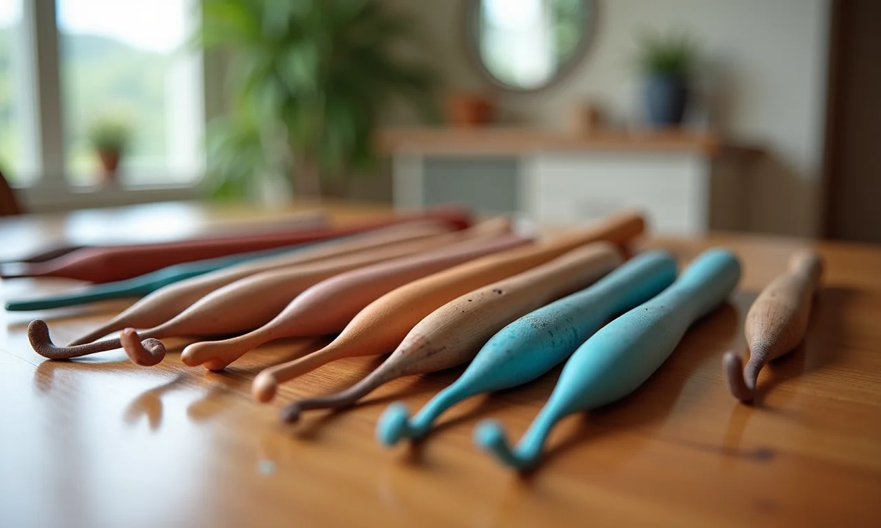 Agulhas de crochê ergonômicas para canhotas.