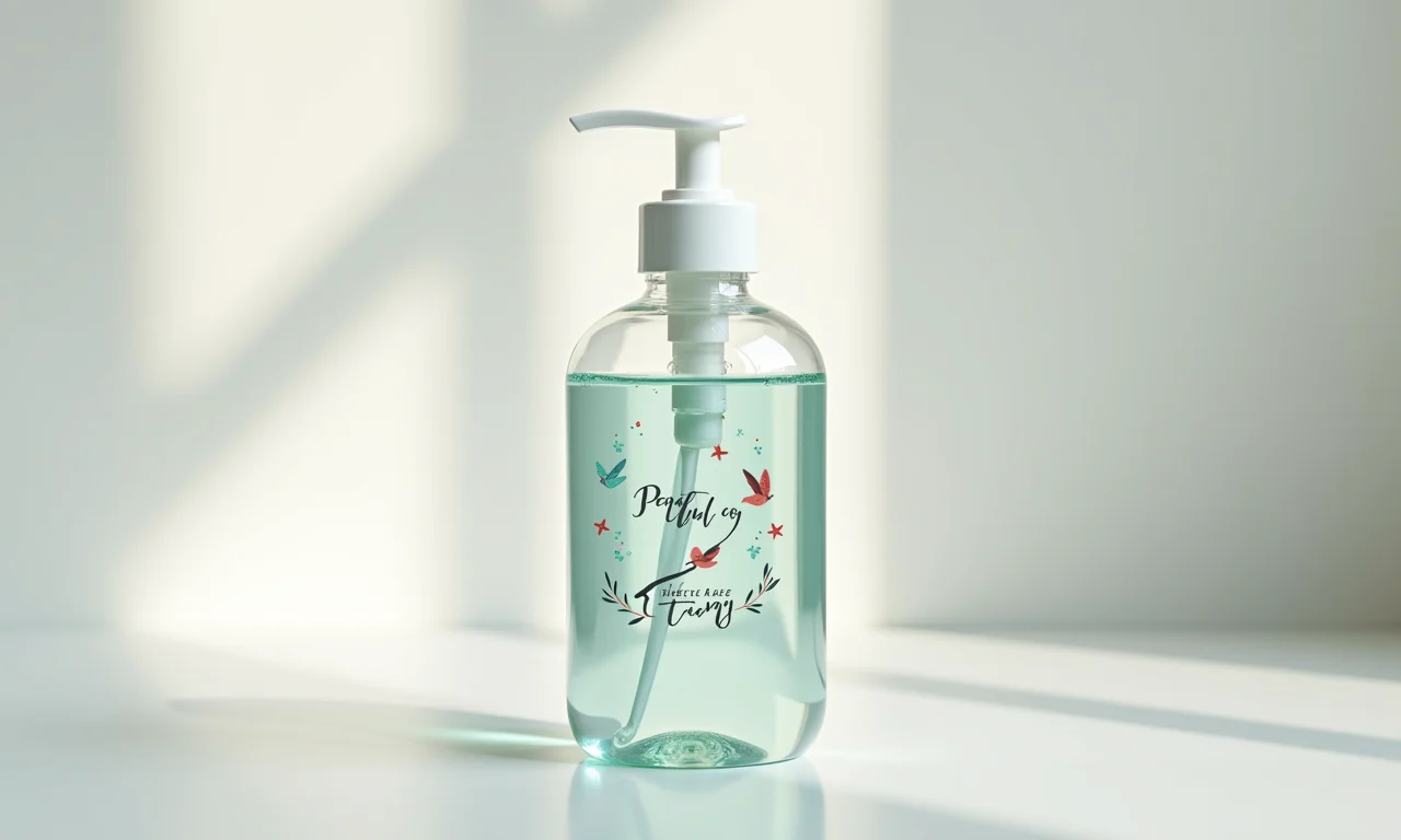 Álcool em gel personalizado com tema de passarinho.