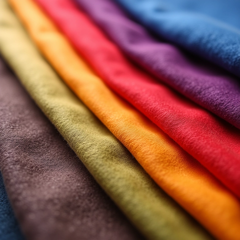 Amostras de feltro colorido para artesanato.