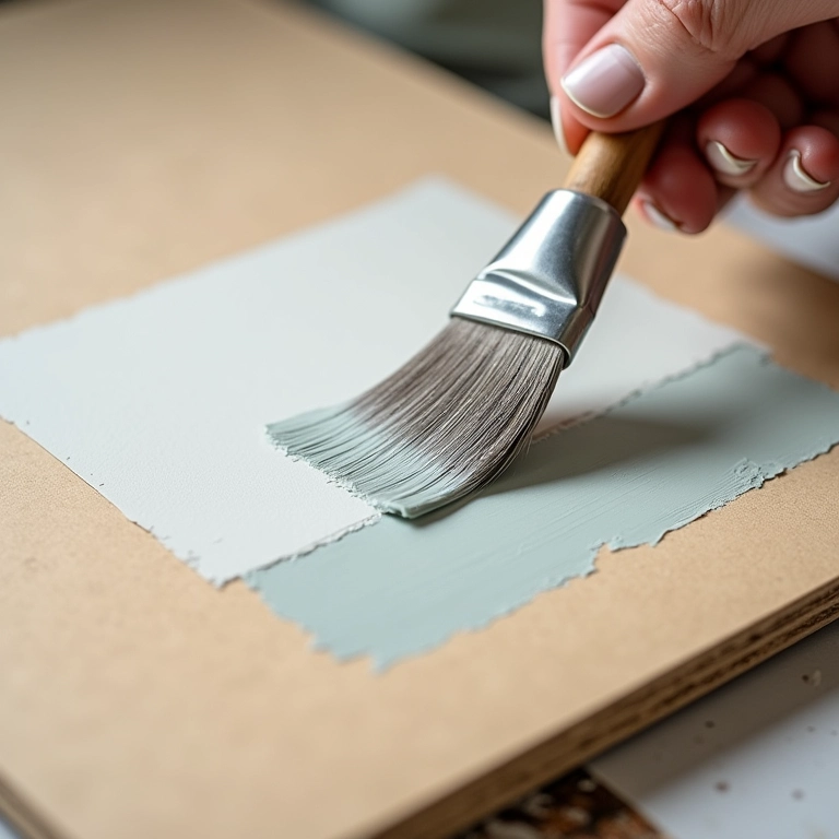 Aplicando múltiplas demãos de tinta no MDF.