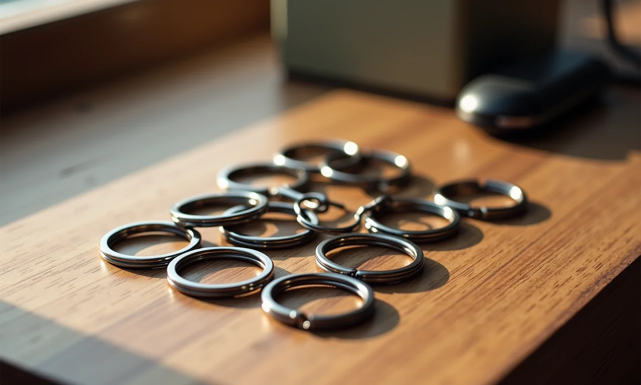 Argolas de chaveiro para amigurumis.