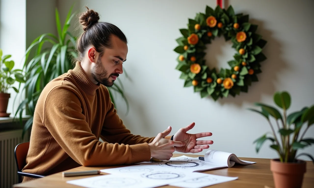 Arquiteta dando dicas extras para a guirlanda de feltro.