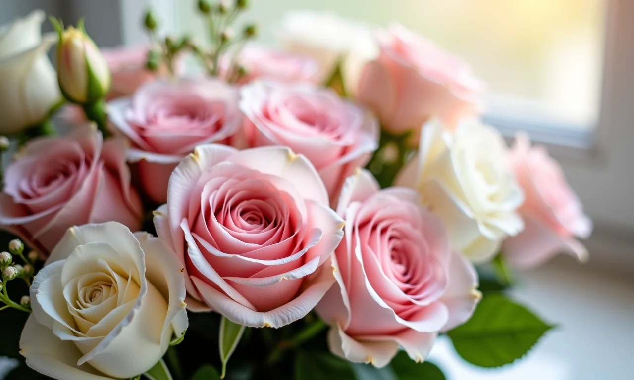 Arranjos florais delicados para chá de bebê.