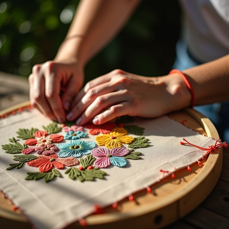 Arremates e detalhes finais no puff de garrafa PET.