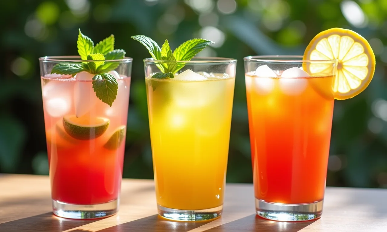 Bebidas refrescantes para chá de bebê.