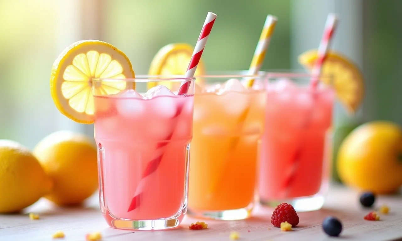 Bebidas refrescantes para um chá de bebê.