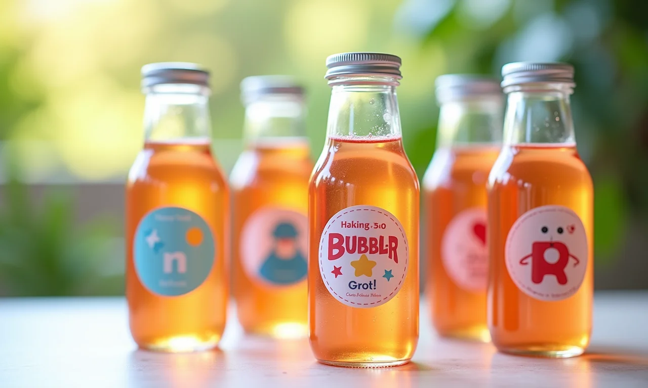 Bolhas de sabão personalizadas como lembrancinha de aniversário.