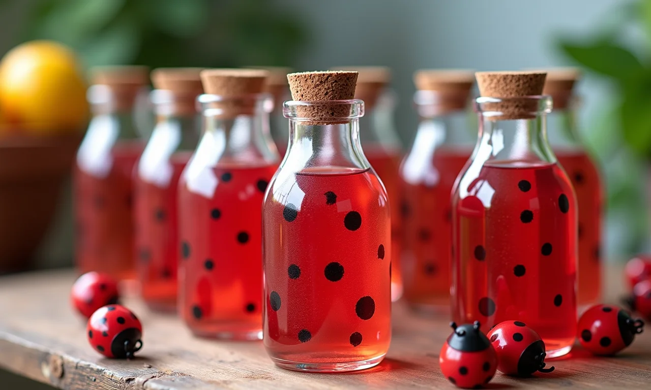 Bolhas de sabão personalizadas da Ladybug como lembrancinhas.