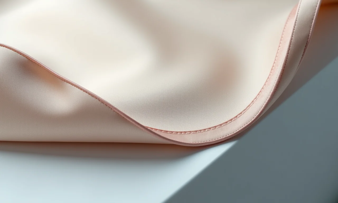 Borda de cetim com produto anti-desfiado.