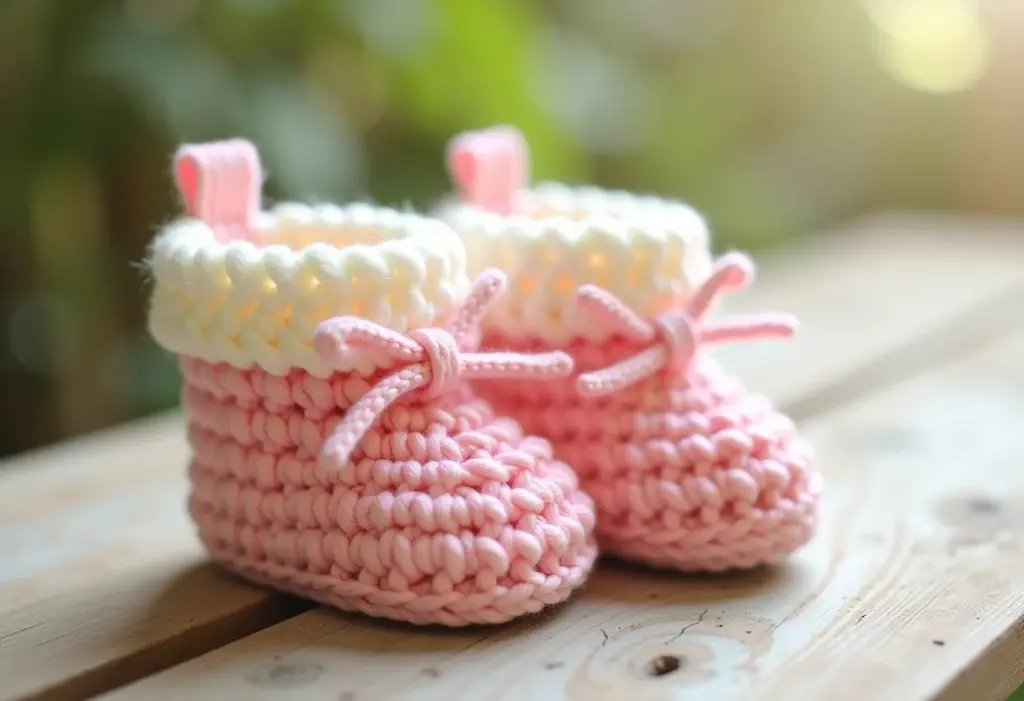 Decoração de Chá de Fraldas: Ideias Lindas e Fáceis! Botinhas de crochê delicadas para chá de fraldas