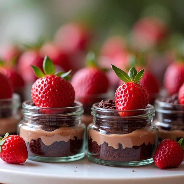 Brownies e mini bolos no pote como lembrancinhas de casamento.