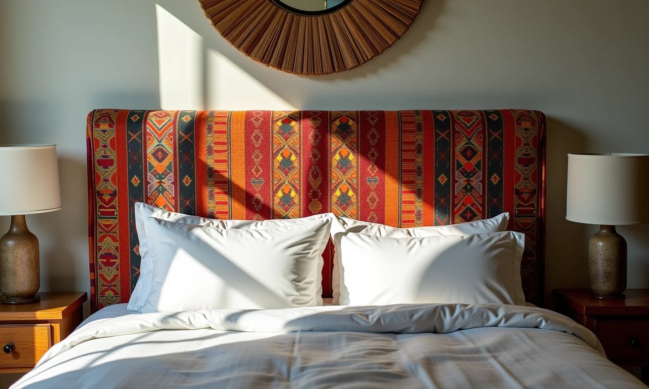 Cabeceira personalizada que dá um up na decoração da cama.