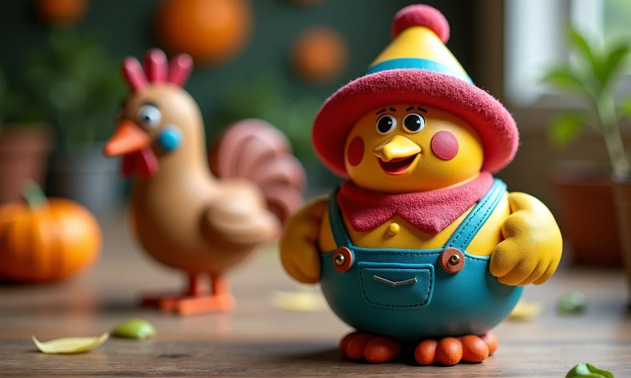 Cachepot decorado com personagens da Galinha Pintadinha.