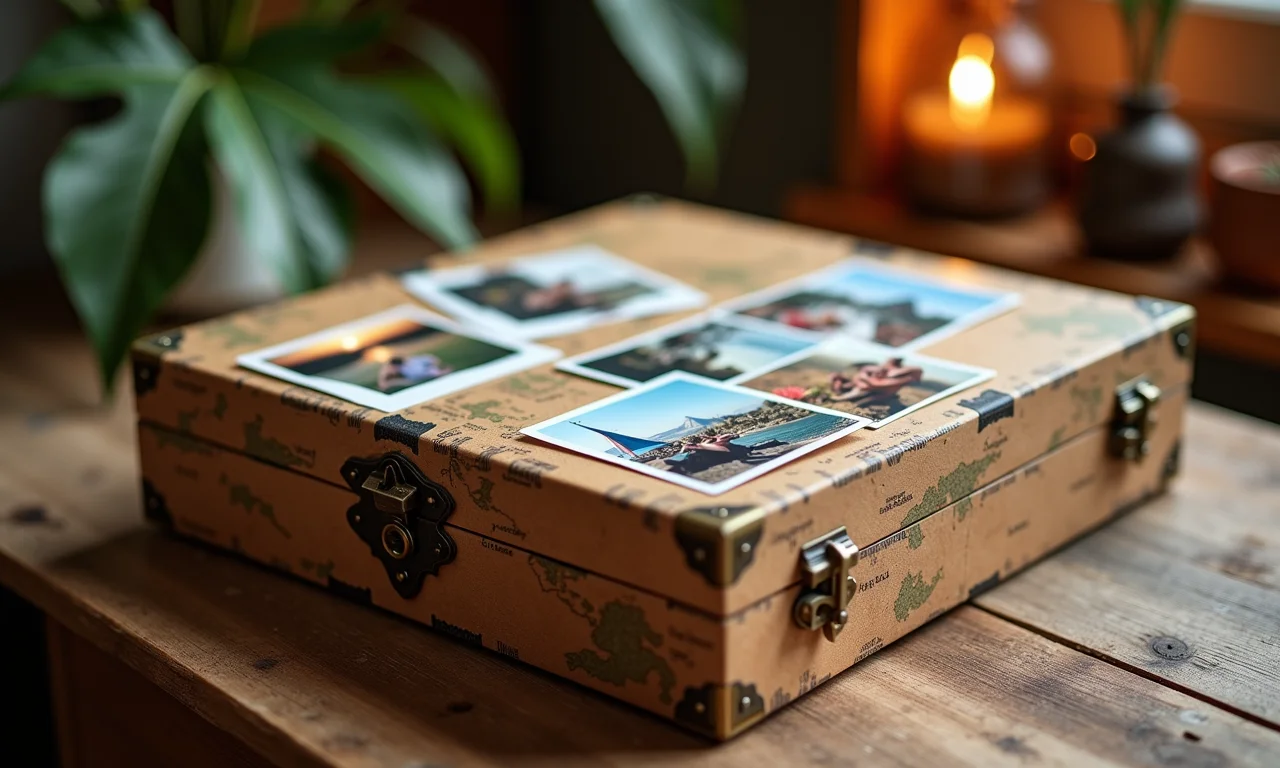 Caixa em MDF com scrapbooking.