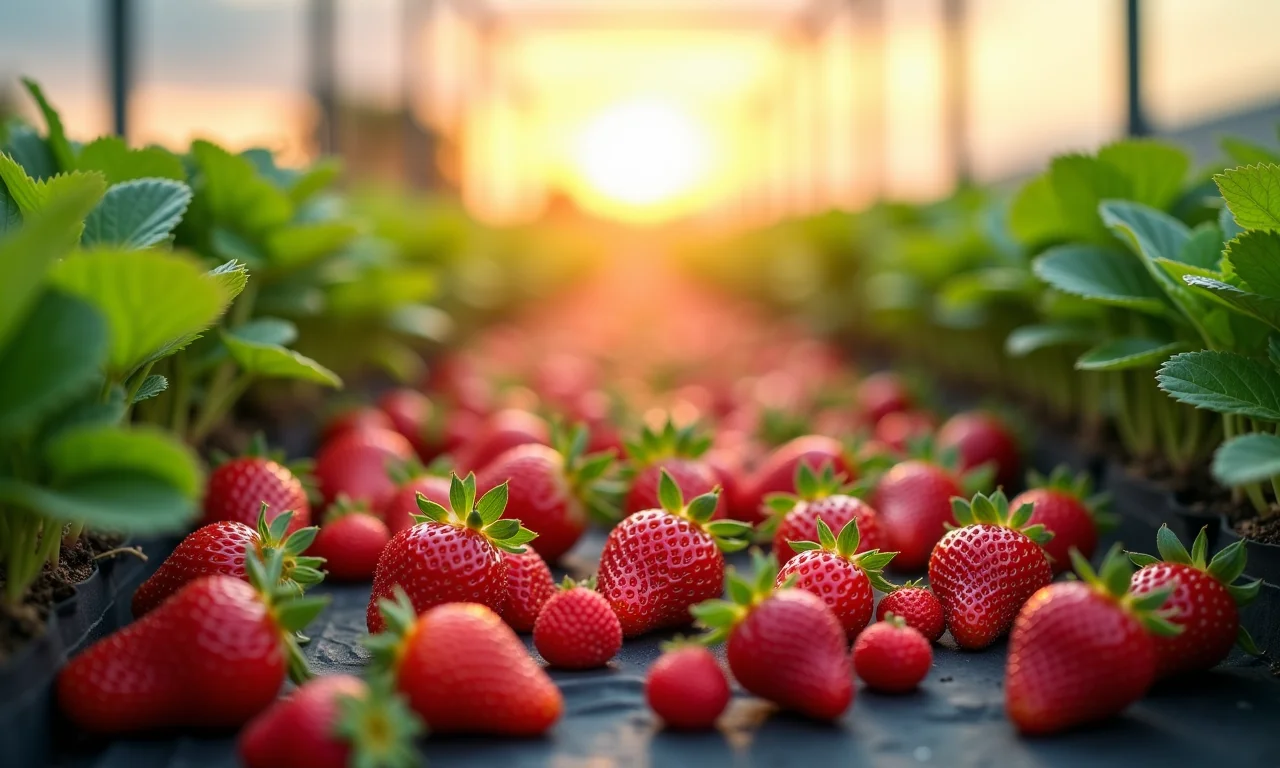 Calendário com melhor época para plantar morangos.