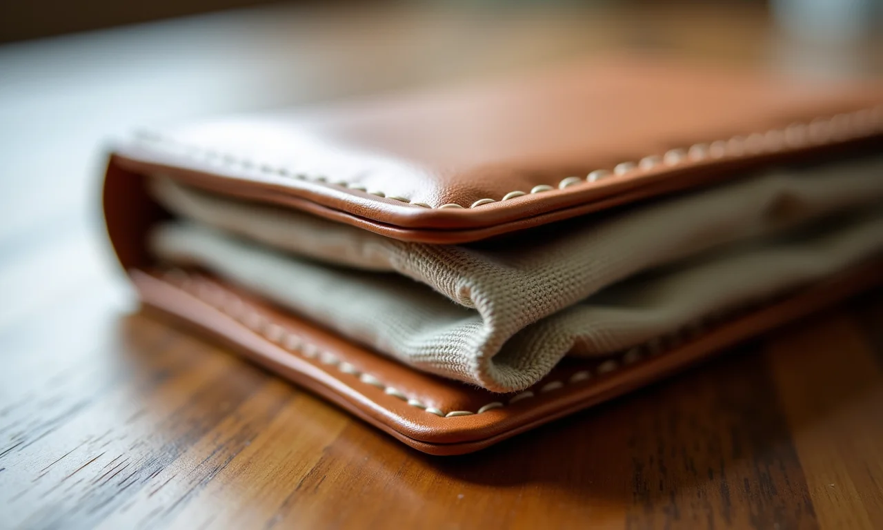 Carteira de caixa de leite reforçada, com costura resistente.