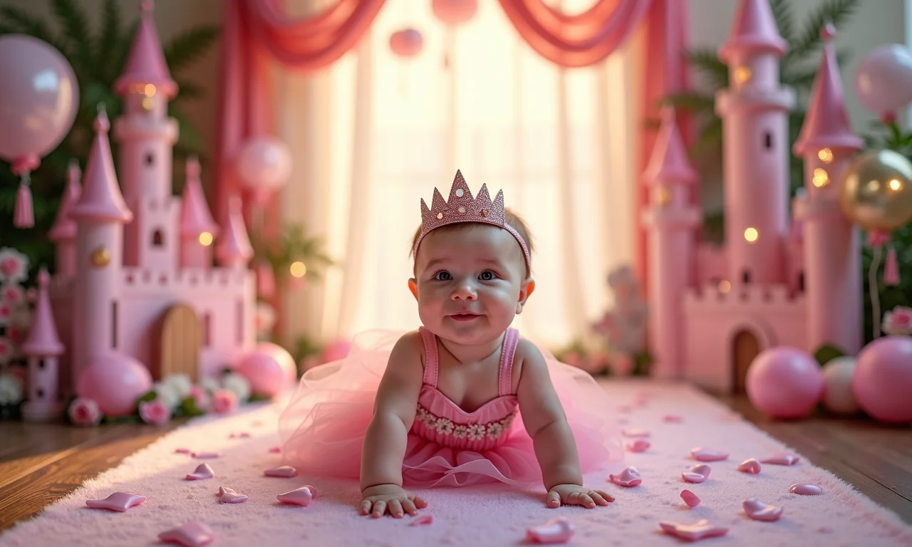 Chá de fraldas tema contos de fadas, castelos e princesas.