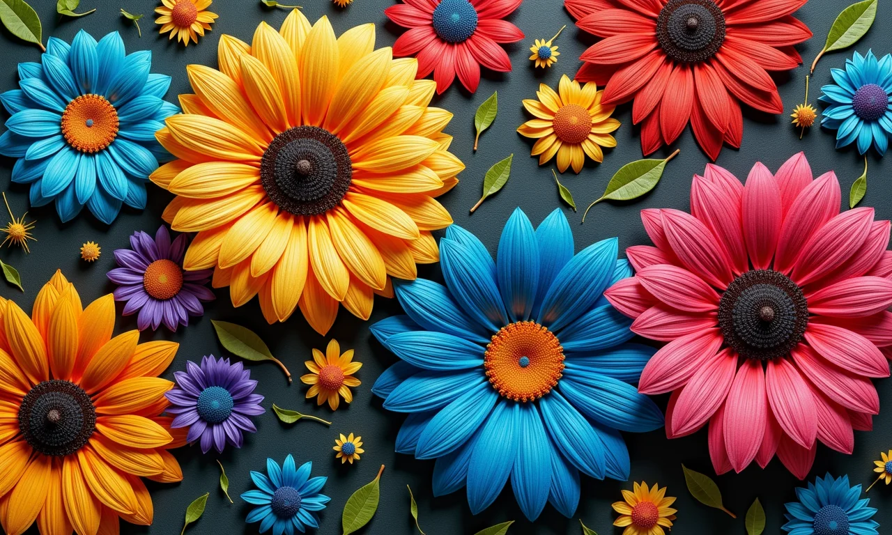 Colagem de inspirações criativas com o ponto mosca.