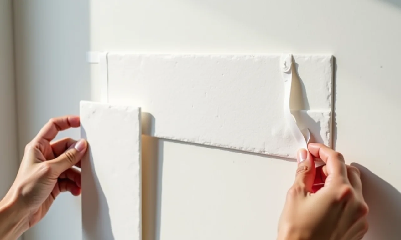 Colando isopor na parede sem danificar: adesivos removíveis.