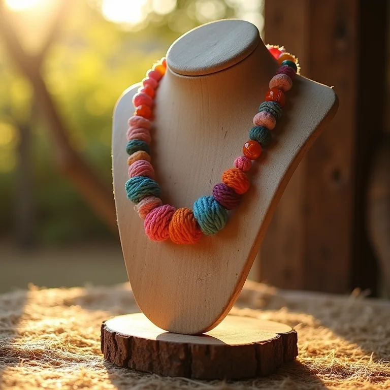 Colar feito de PET reciclado