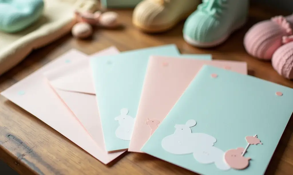 Moldes de chá de bebê: para convites e lembranças Convites e lembrancinhas de chá de bebê artesanais com detalhes delicados.