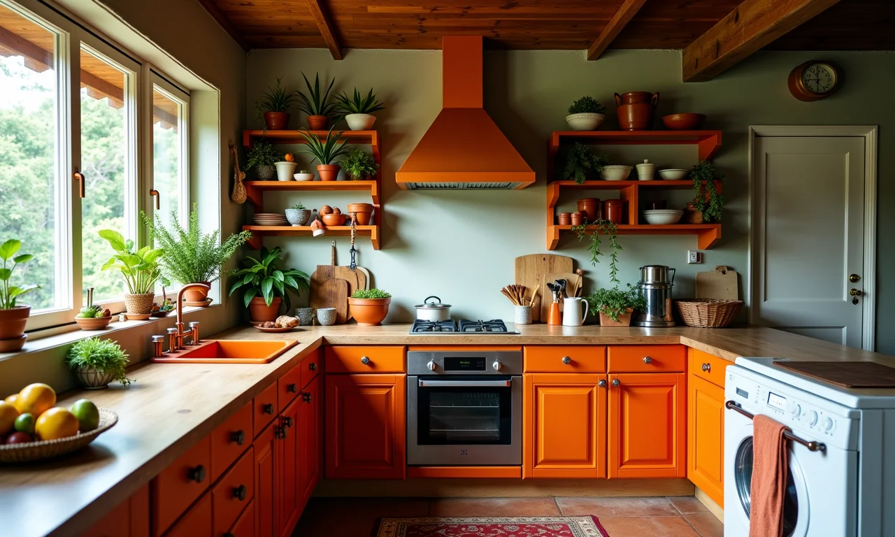 Cozinha brasileira mostrando múltiplos usos de caixotes de feira.