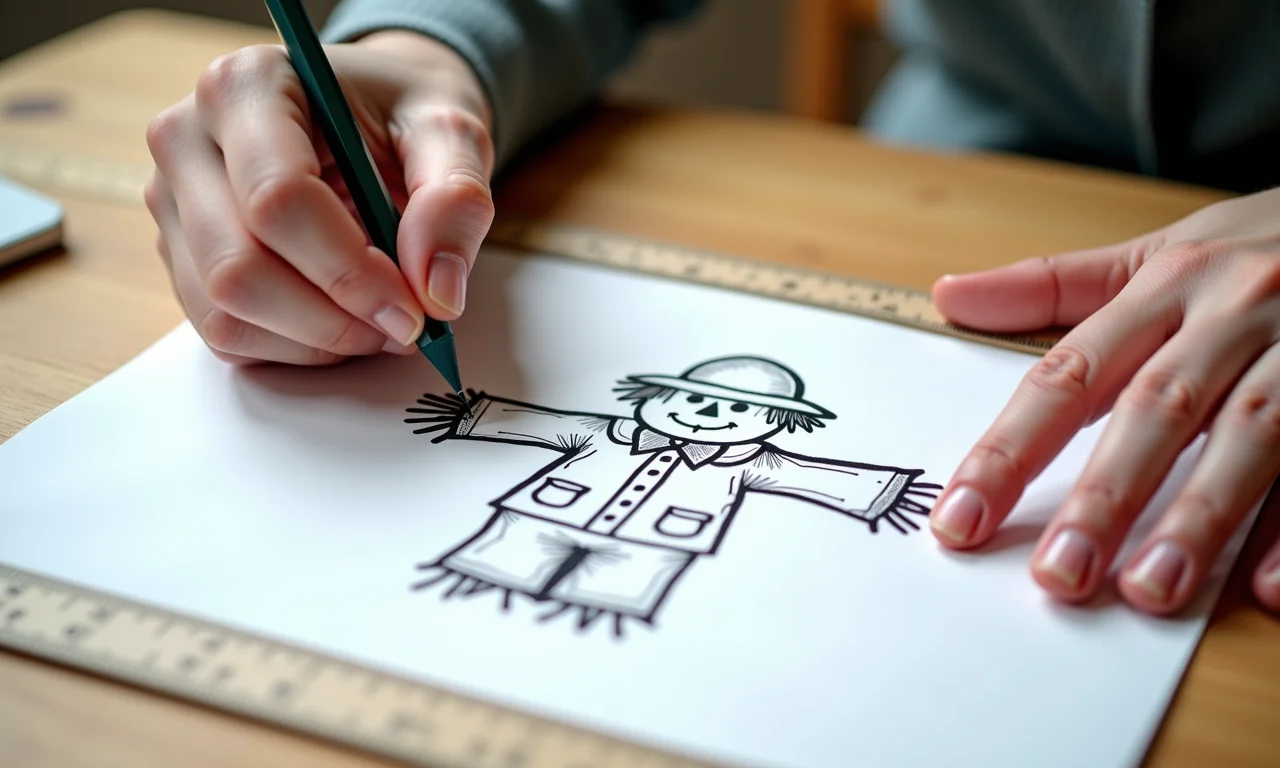 Criando o molde do espantalho de EVA.