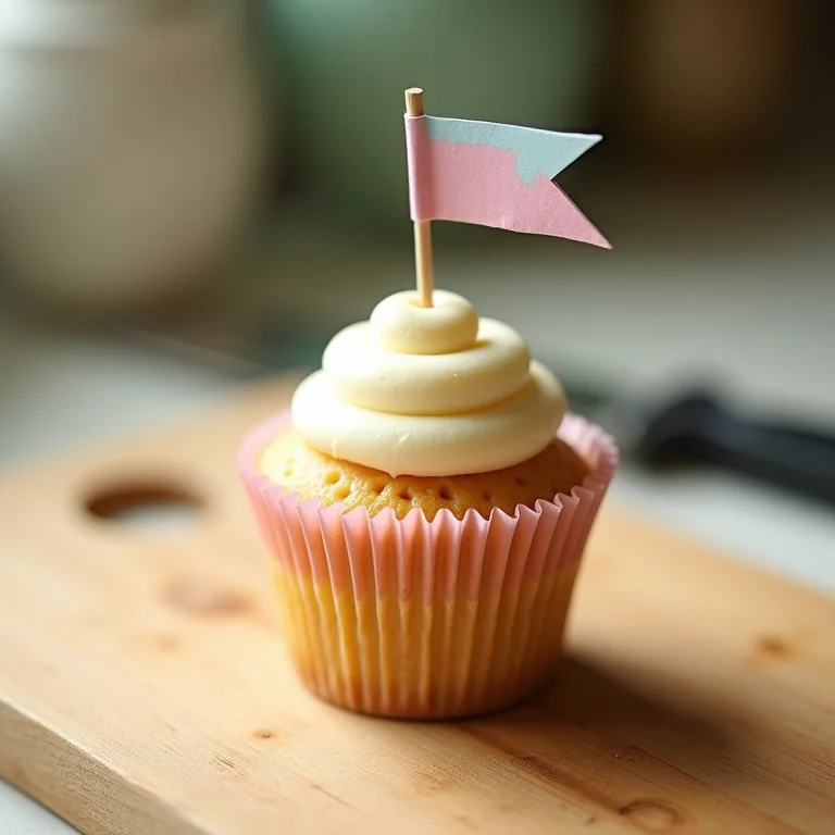 Cupcake decorado como lembrancinha comestível