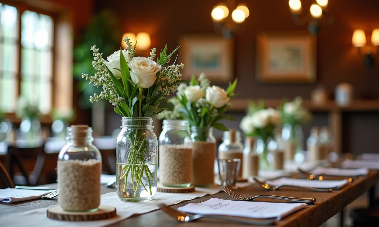 Decoração DIY em casamento rústico: ideias criativas e econômicas.