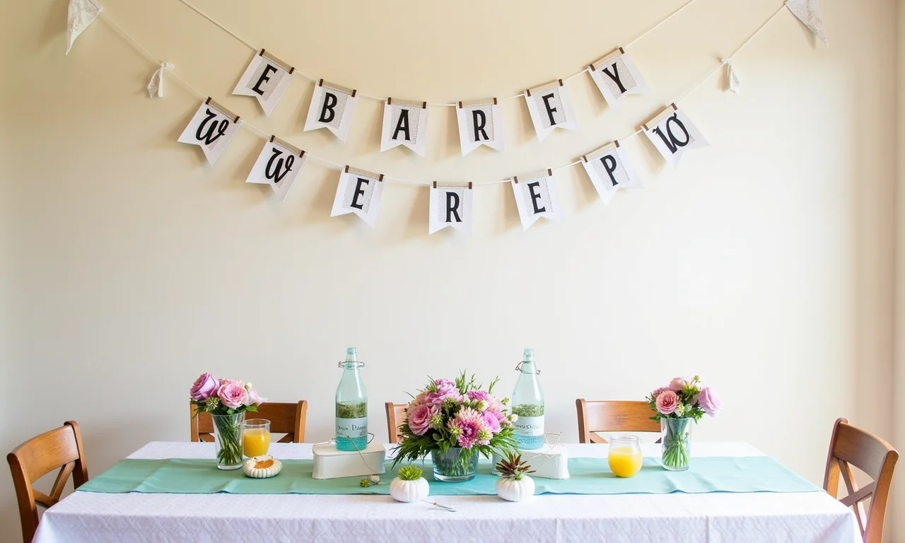 Decoração emprestada para chá de bebê.