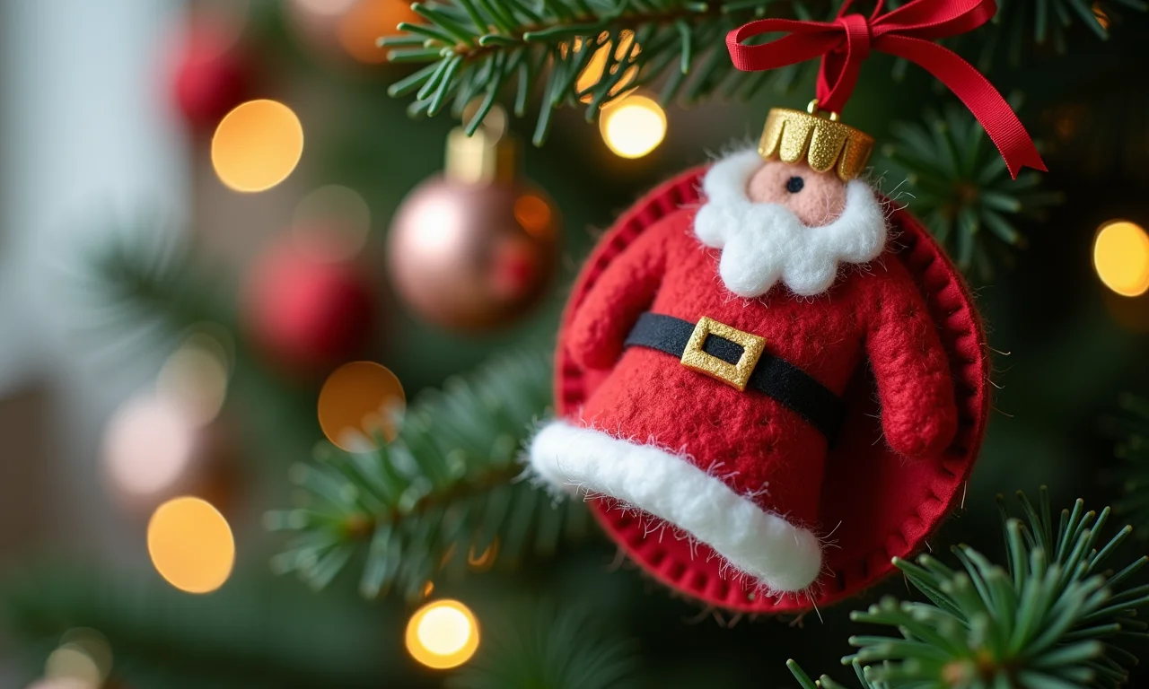 Enfeite de feltro para árvore de Natal.