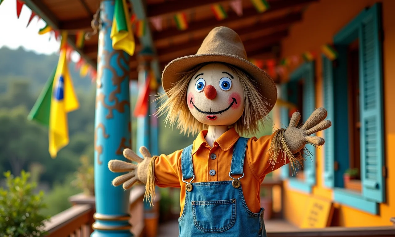 Espantalho de EVA para festa junina.