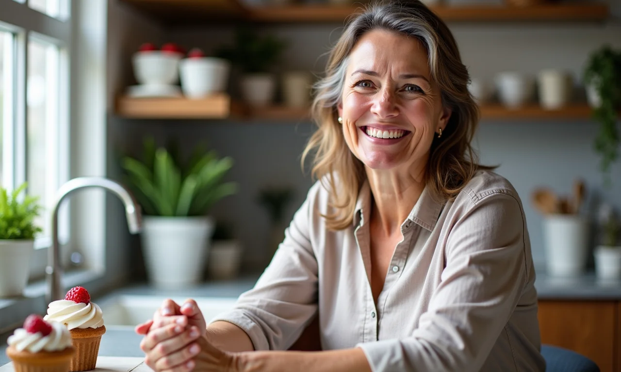 Especialista sorrindo e dando dicas de como criar lembrancinhas incríveis com potes de sorvete.