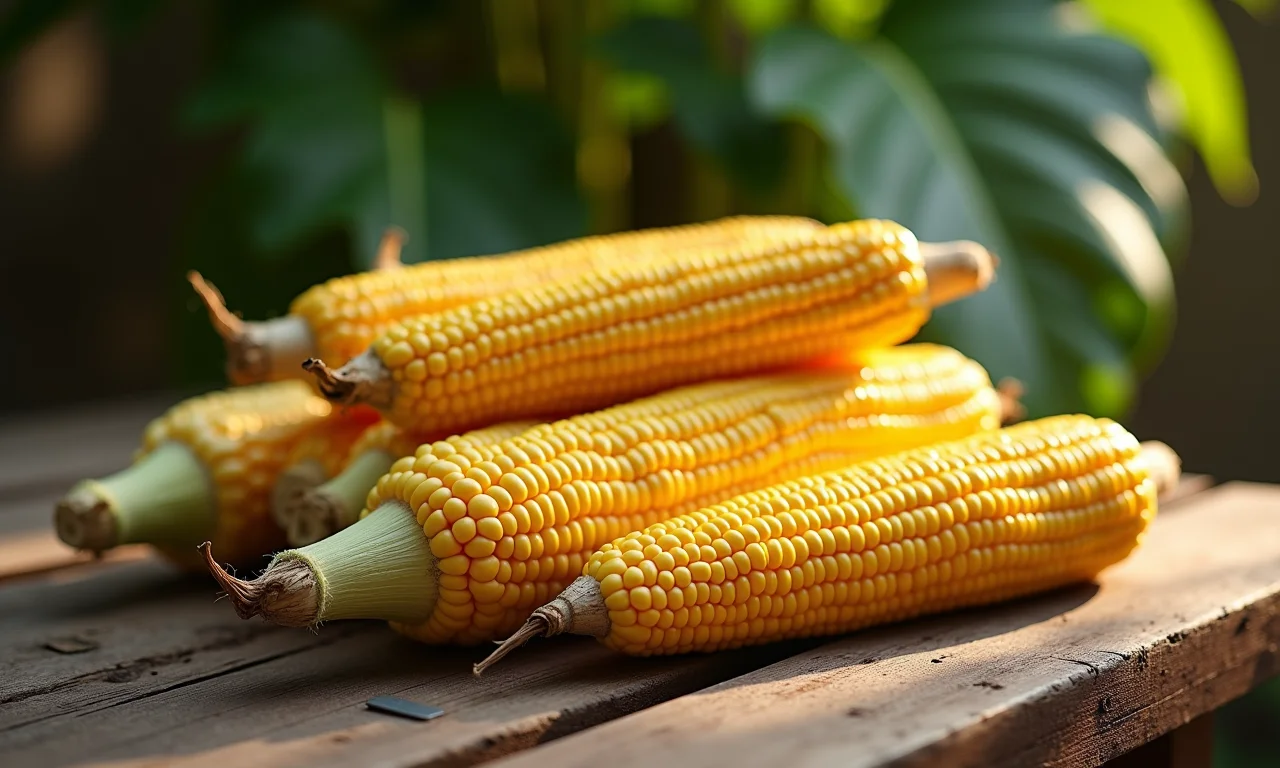 Espigas de milho decorativas feitas de EVA para festa junina.