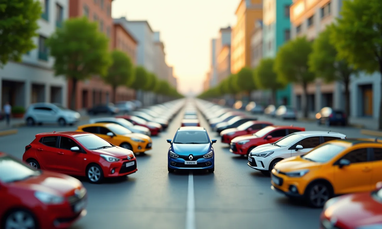 Estacionamento vertical feito de caixa de sapato.