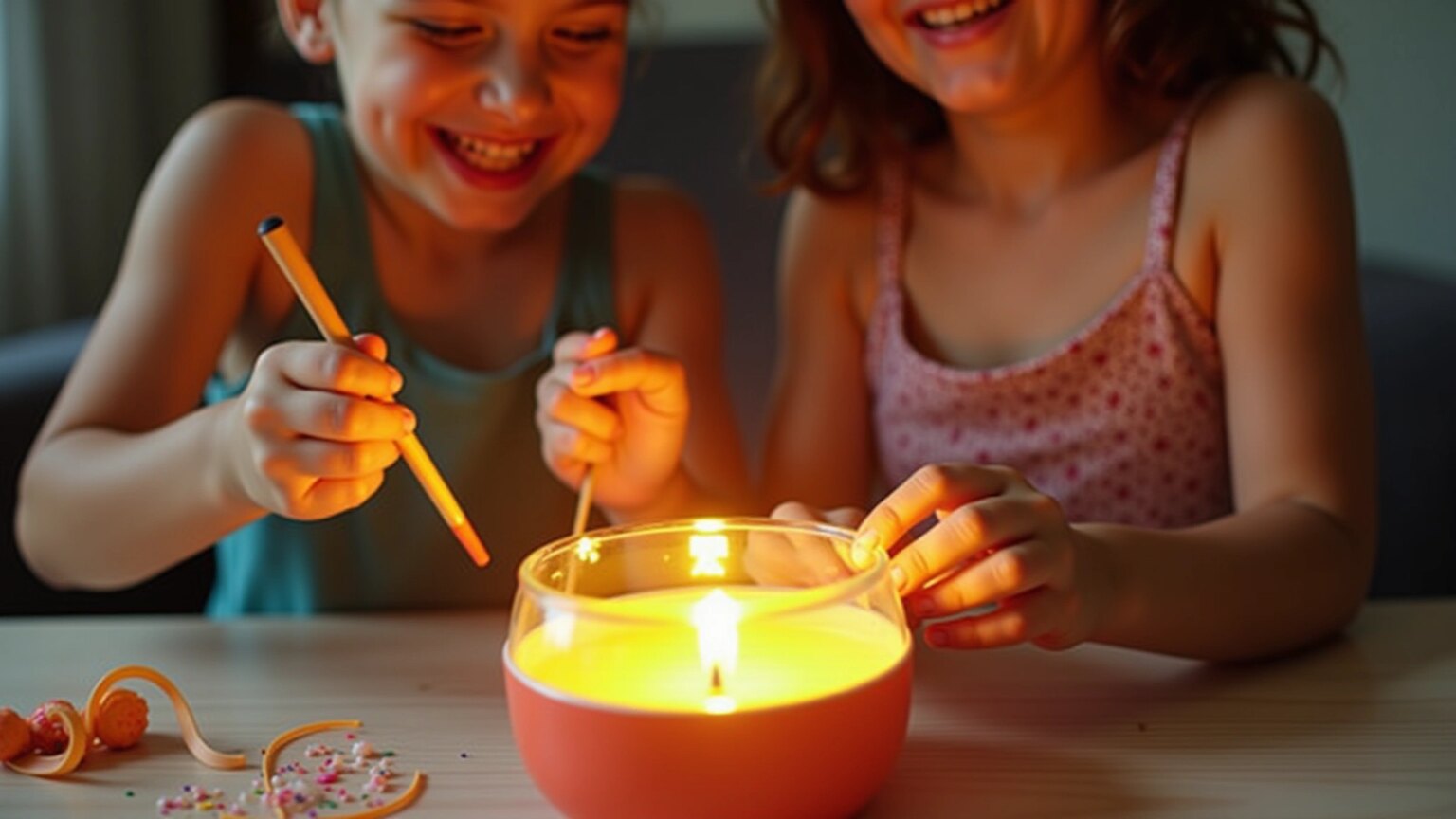 Mãos criando lembrancinhas de fralda para chá de bebê.
