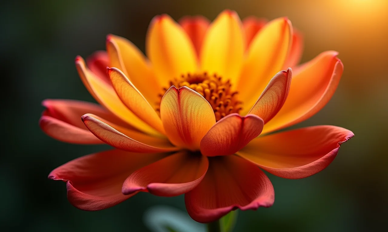 Flor de fita com pétalas queimadas.