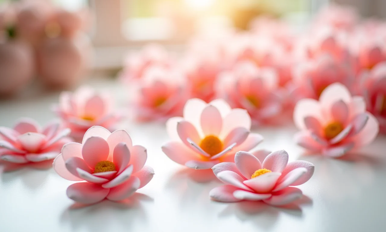 Flores de EVA para lembrancinhas.