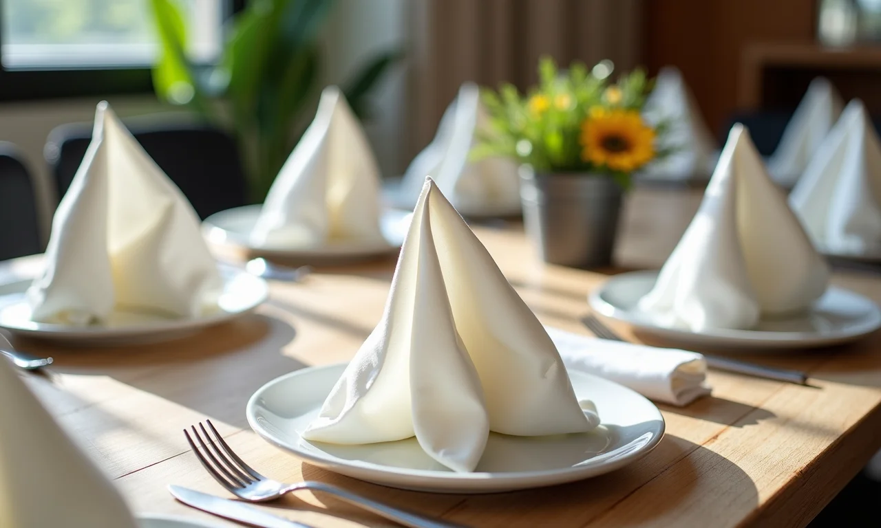 Guardanapos criativos, toque de personalidade na mesa.