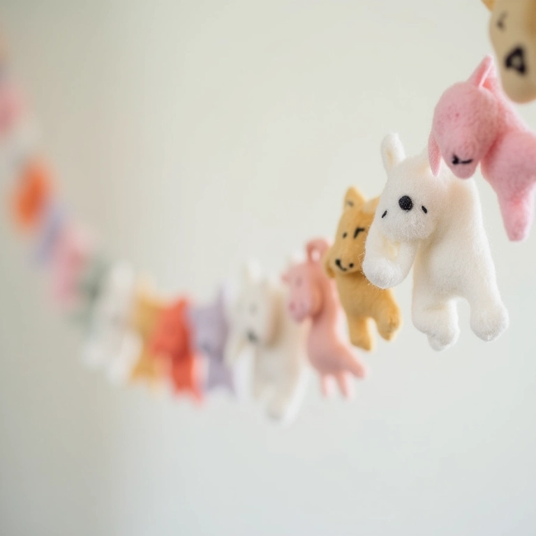 Guirlanda passo a passo feltro: maternidade Guirlanda de feltro artesanal para maternidade em tons pastel.