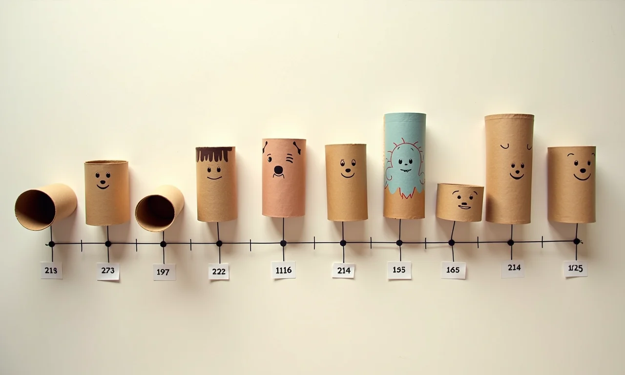 Idade ideal para crianças pintarem com rolo de papel higiênico.