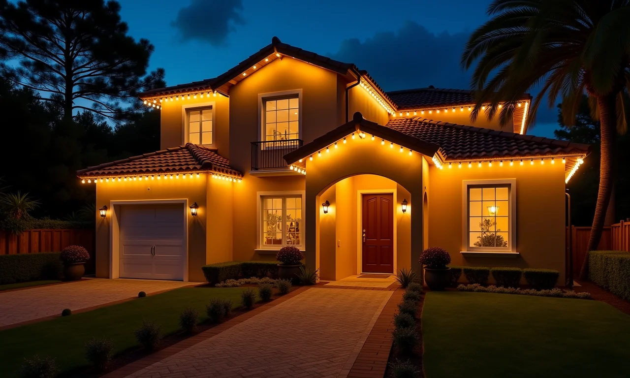 Iluminação de Natal com pisca-pisca LED.