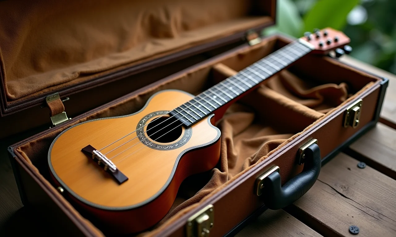 Instrumentos musicais feitos de caixa de sapato.