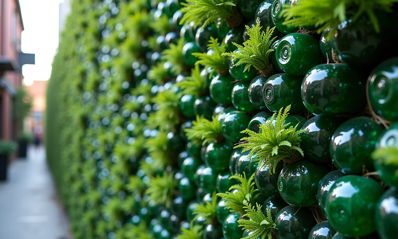 Jardins verticais criativos e práticos feitos com PET.