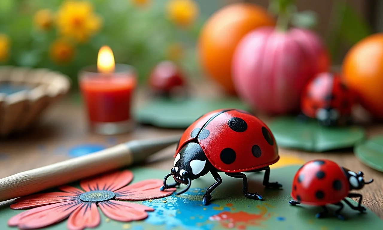 Kit de pintura da Ladybug como lembrancinha.