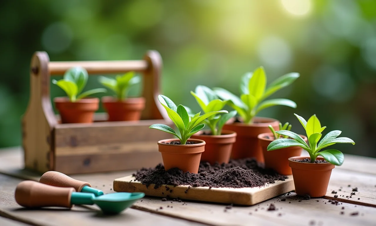 Kits de jardinagem personalizados como lembrancinha de aniversário infantil.