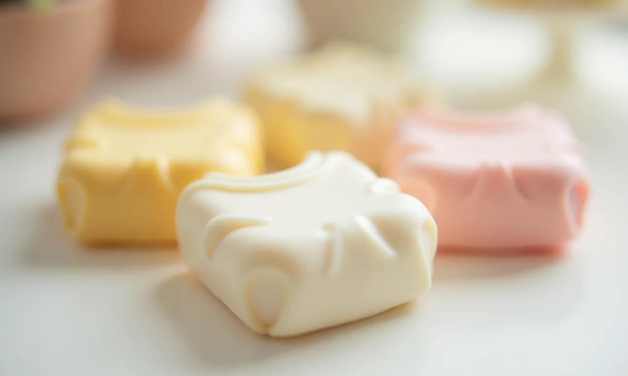 Lembrancinha de fralda com mini sabonete para chá de bebê, decoração estilo Farm Rio.