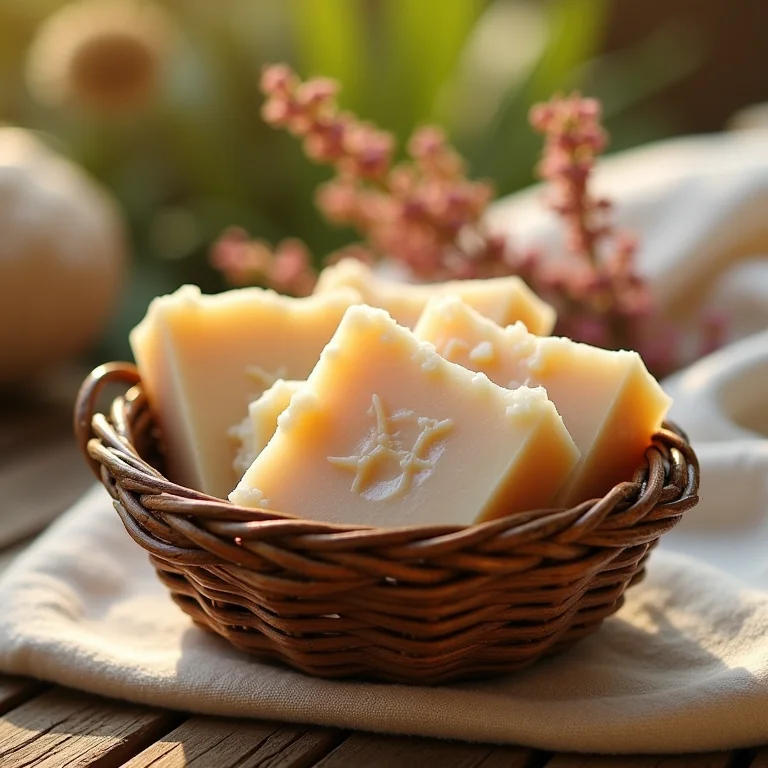 Lembrancinhas de sabonetes artesanais em cesto de palha